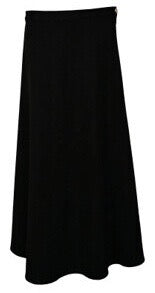 EPIK SUEDE A-LINE SKIRT-MIDI BLACK