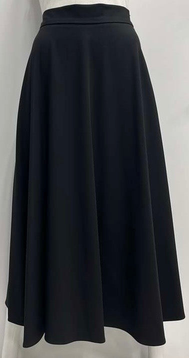 LITTLE BLACK SKIRT DRESSY FLAIRY SKIRT-MIDI BLACK