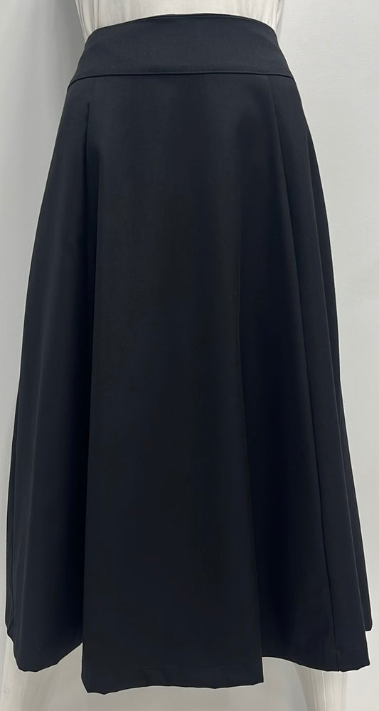 CLASS COLLECTION FLARED SUITING PANEL SKIRT-29" BLACK