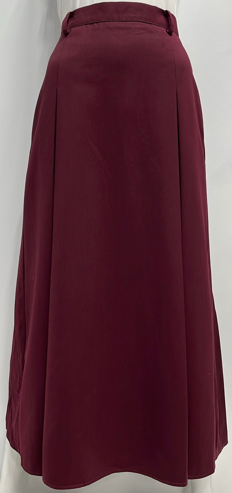 EDIT INSERTS PLEATS SKIRT-MIDI CRANBERRY