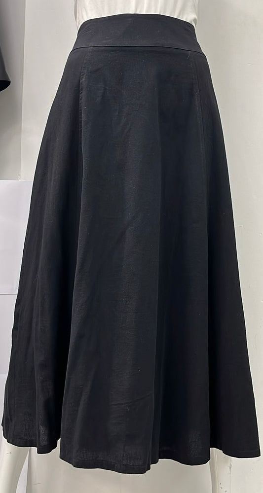 CLASS COLLECTION FLARED PANEL SKIRT-MIDI BLACK