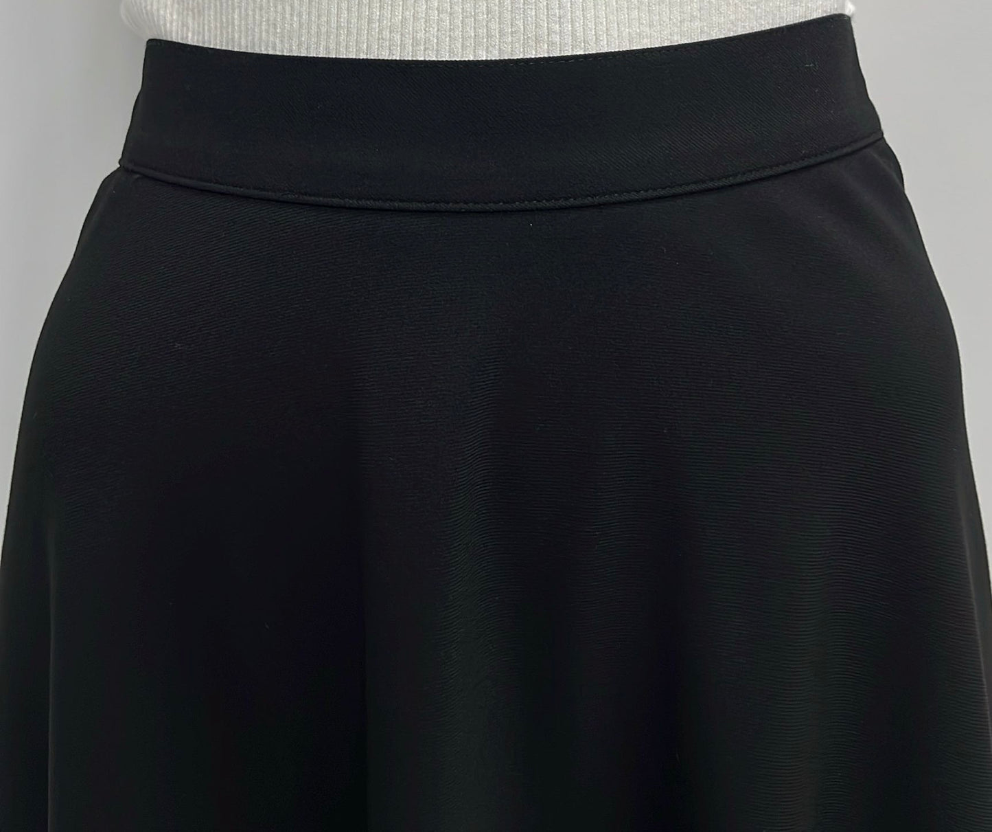 LITTLE BLACK SKIRT DRESSY A-LINE SKIRT-MIDI BLACK