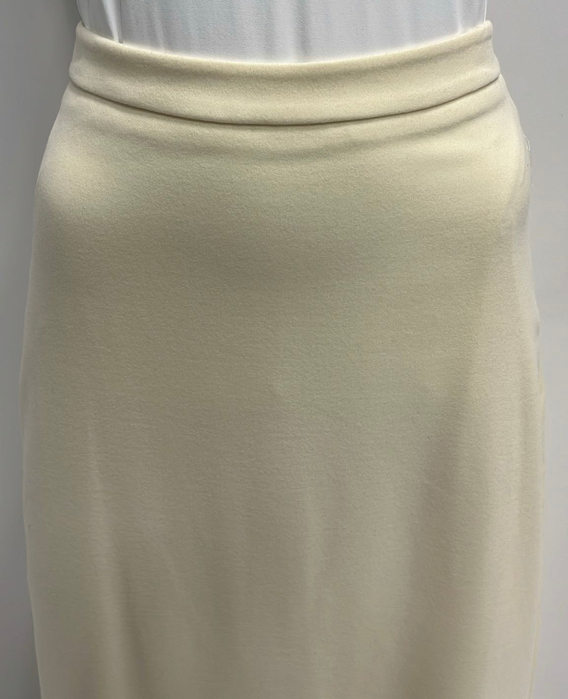 CELINAS WOOLY A-LINE SKIRT-MIDI IVORY