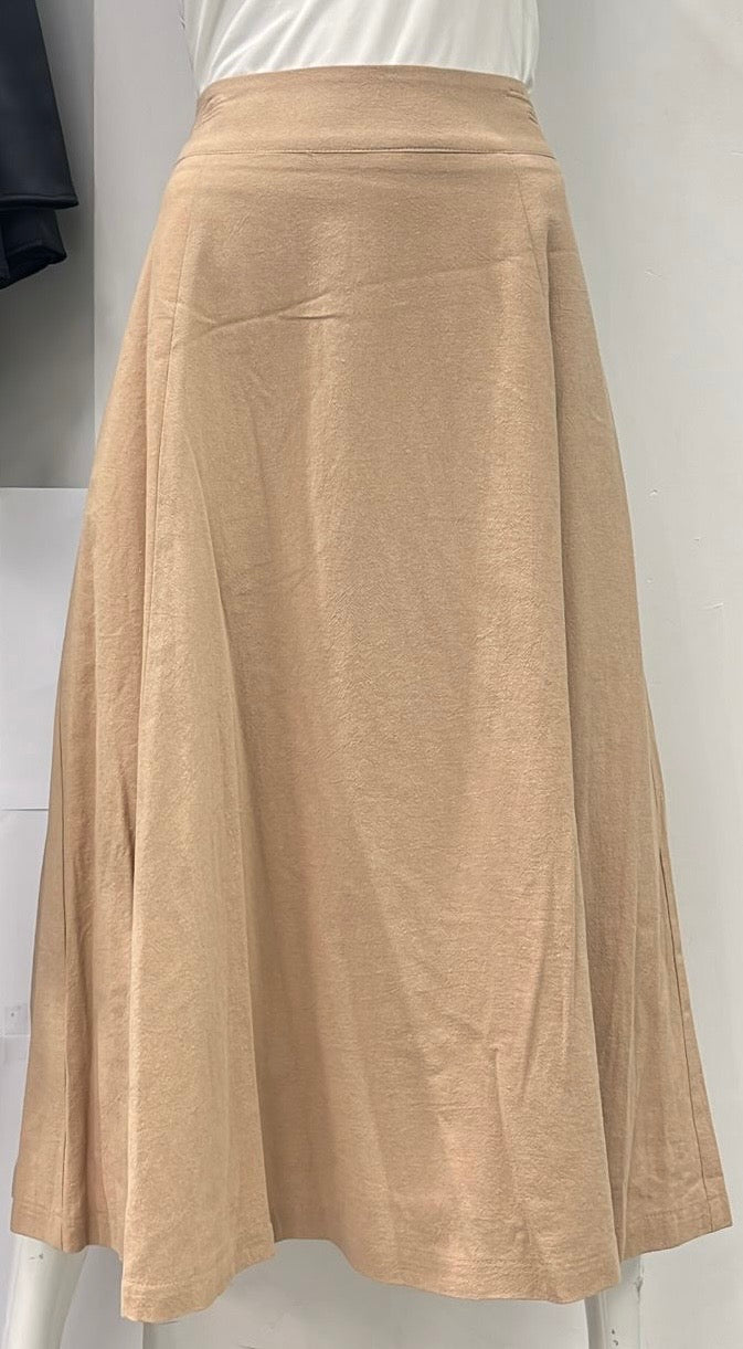CLASS COLLECTION FLARED PANEL SKIRT-MIDI BEIGE