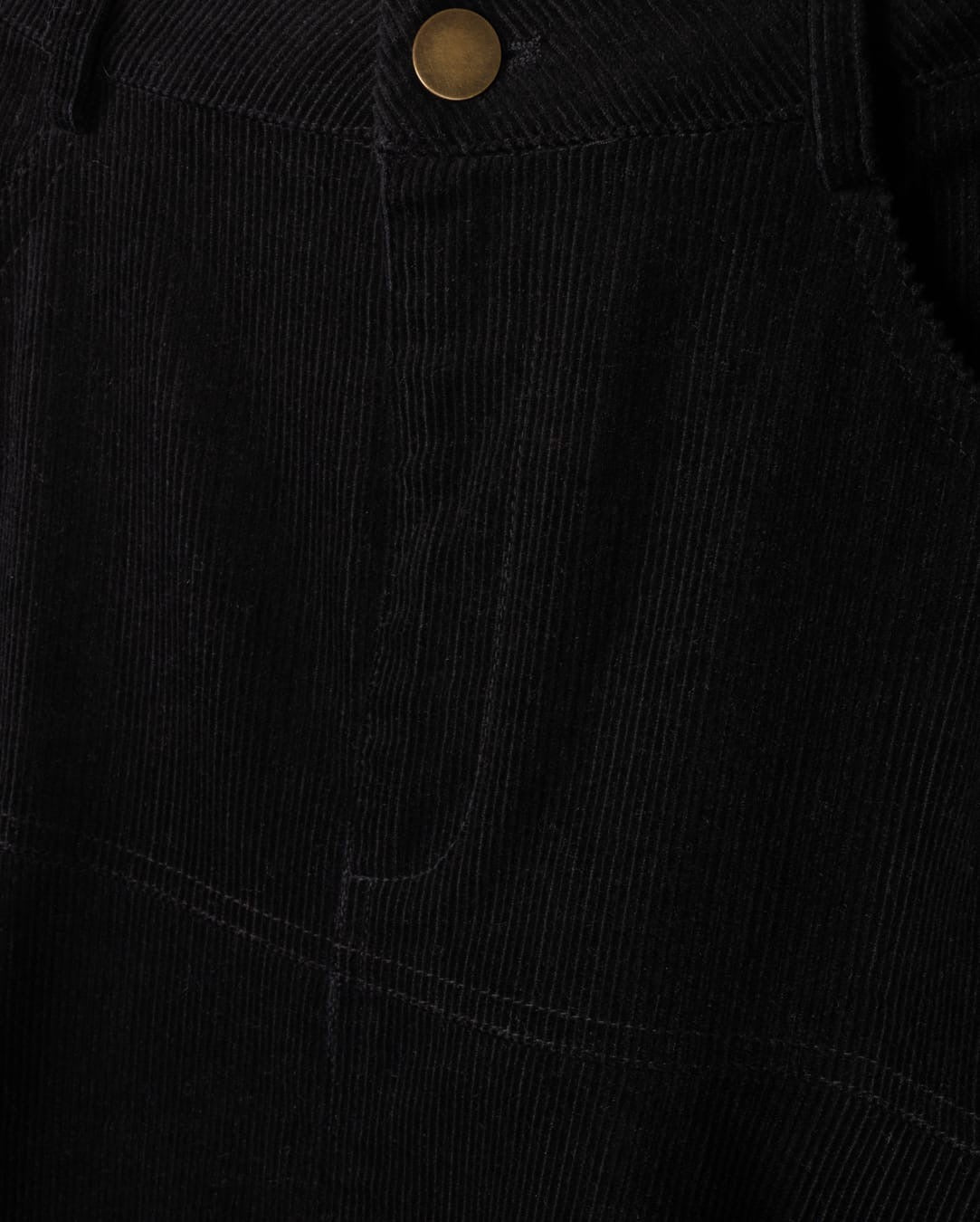 MODELLE CORDUROY FLAIRY SKIRT W FRONT POCKETS-MIDI BLACK