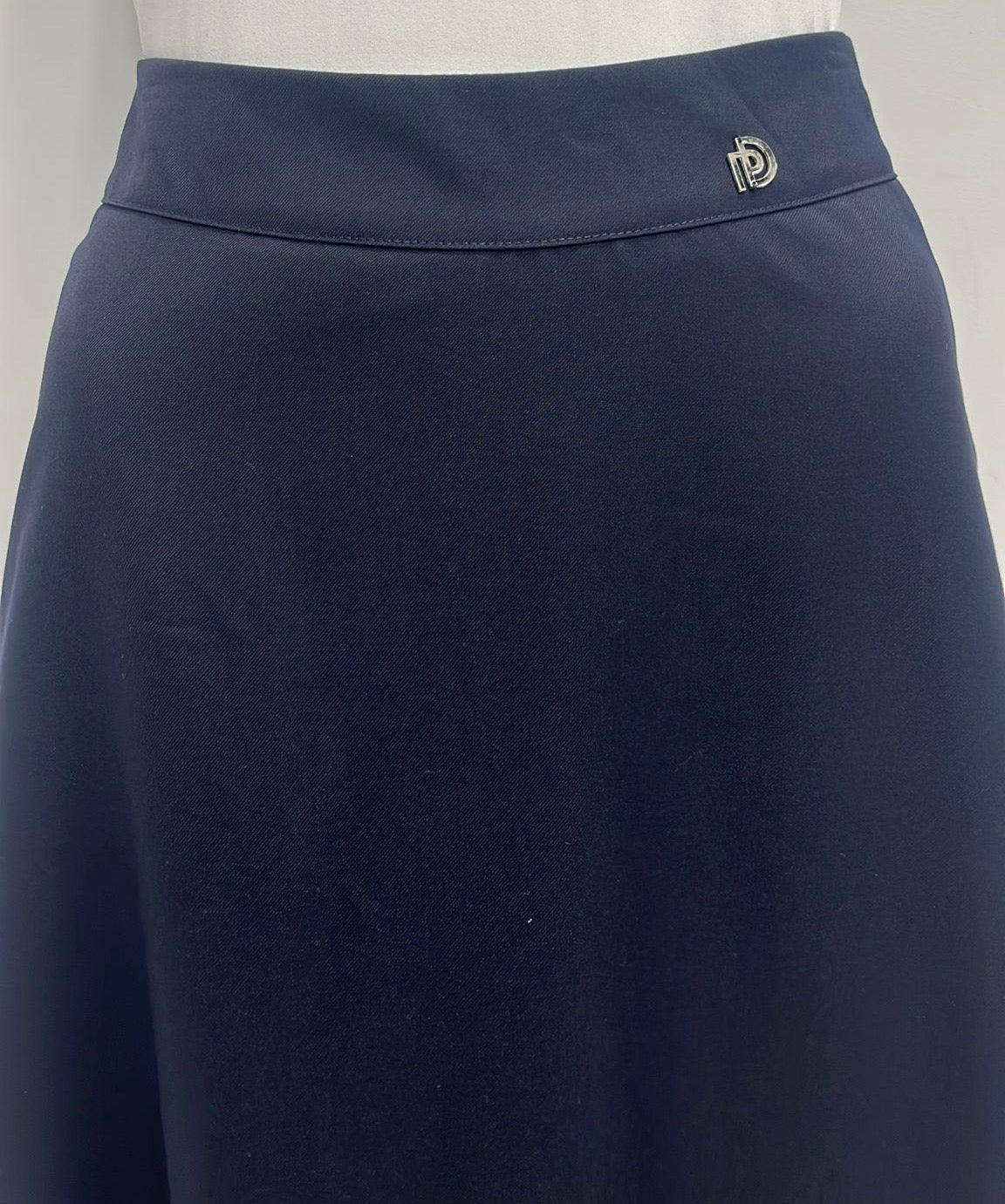 PEODE DESIGN A-LINE CIRCLE SKIRT-MIDI NAVY