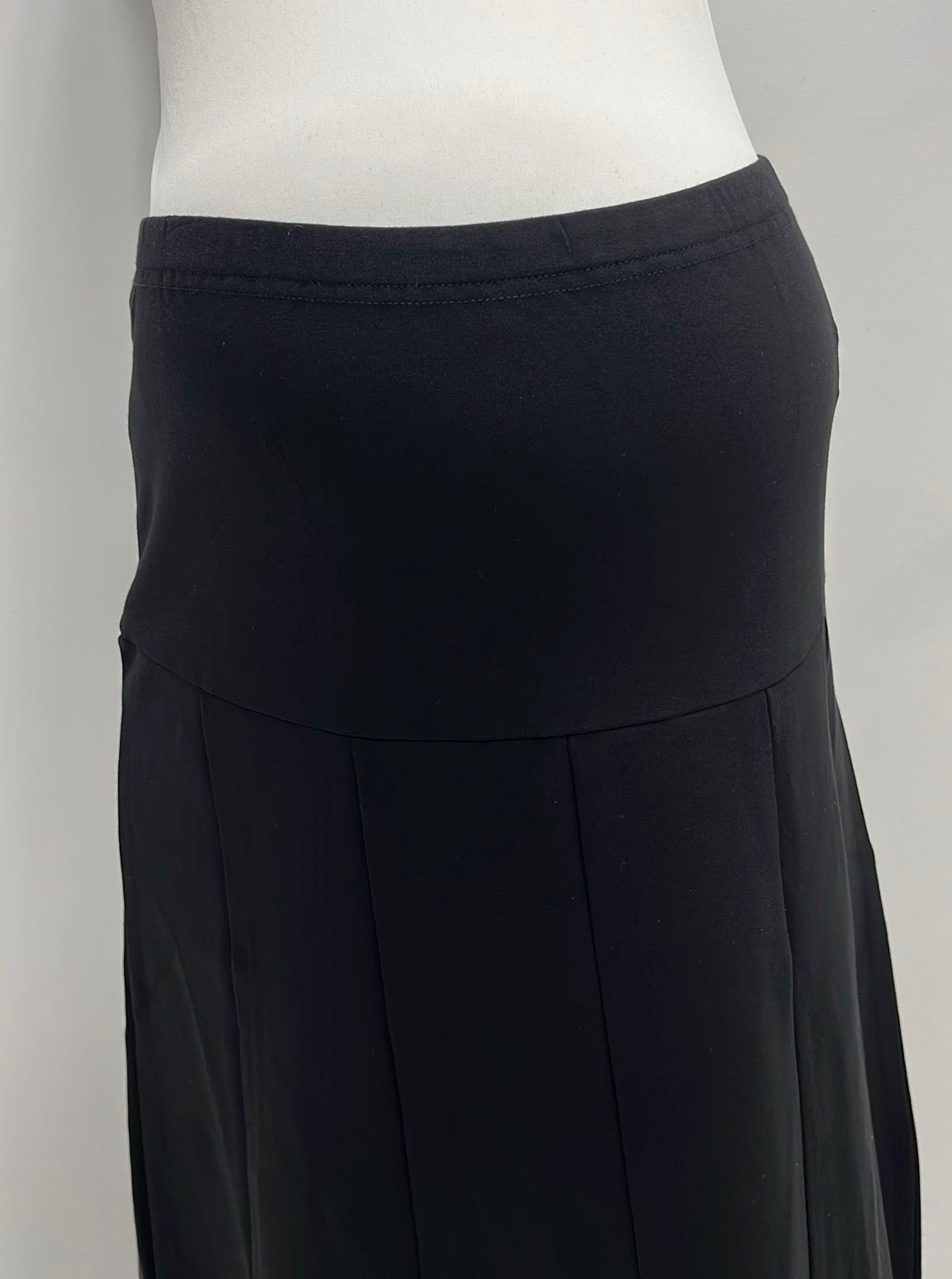 MCMaternity MATERNITY PONTE PANELED SKIRT-MIDI BLACK