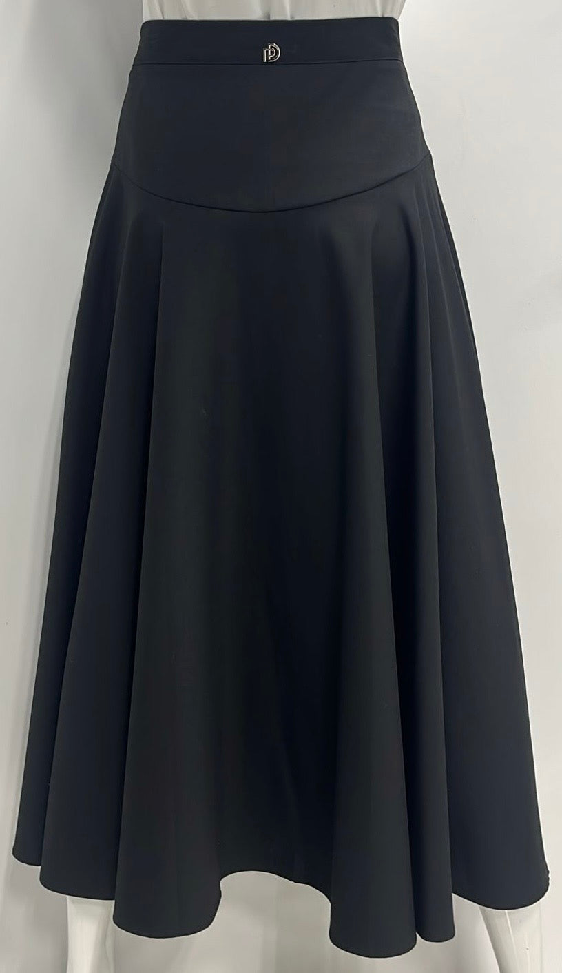 PEODE DESIGN CIRCLE SKIRT W YOKE-33" BLACK
