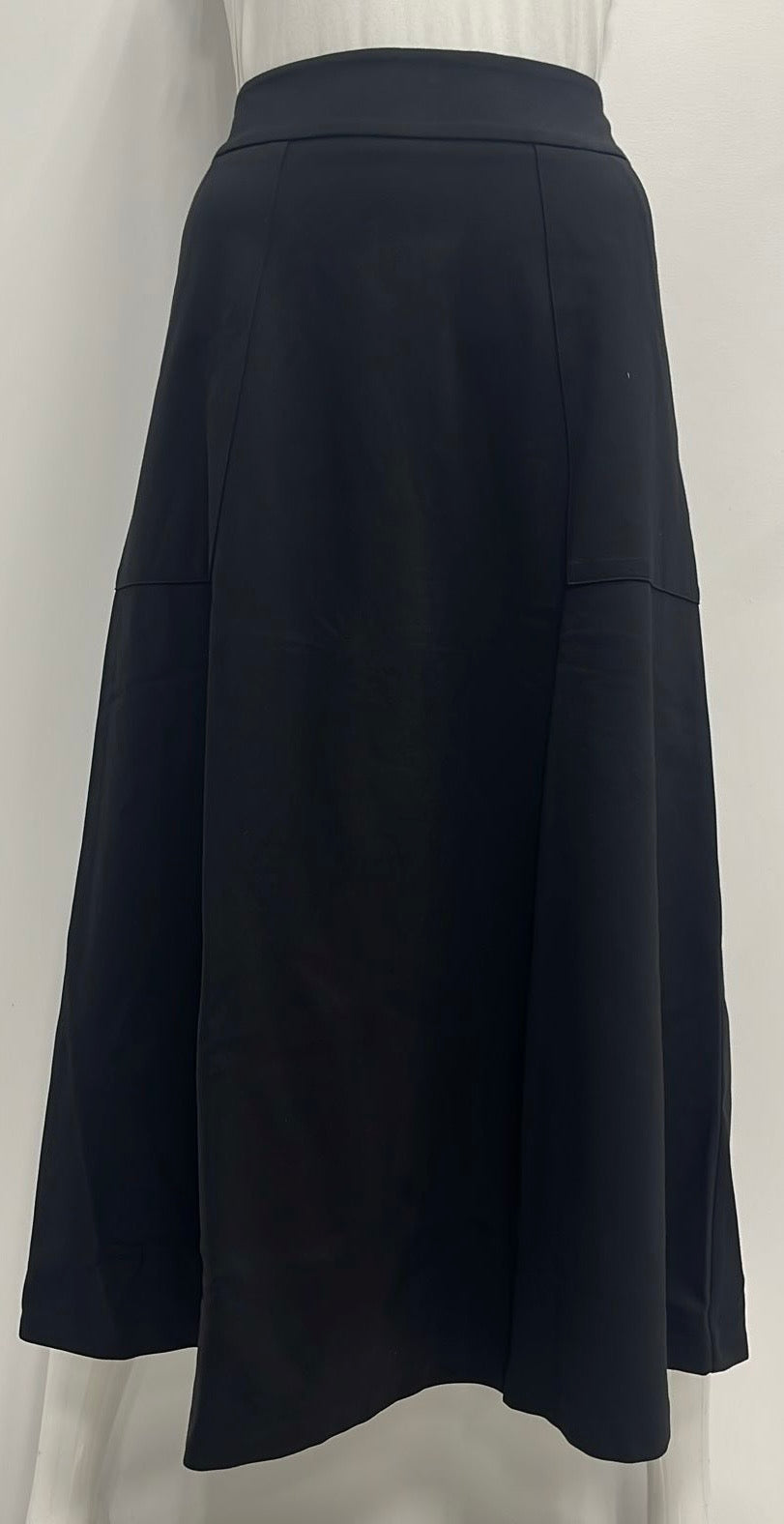 MYSTERY PONTE A-LINE SKIRT W POCKET-MIDI BLACK