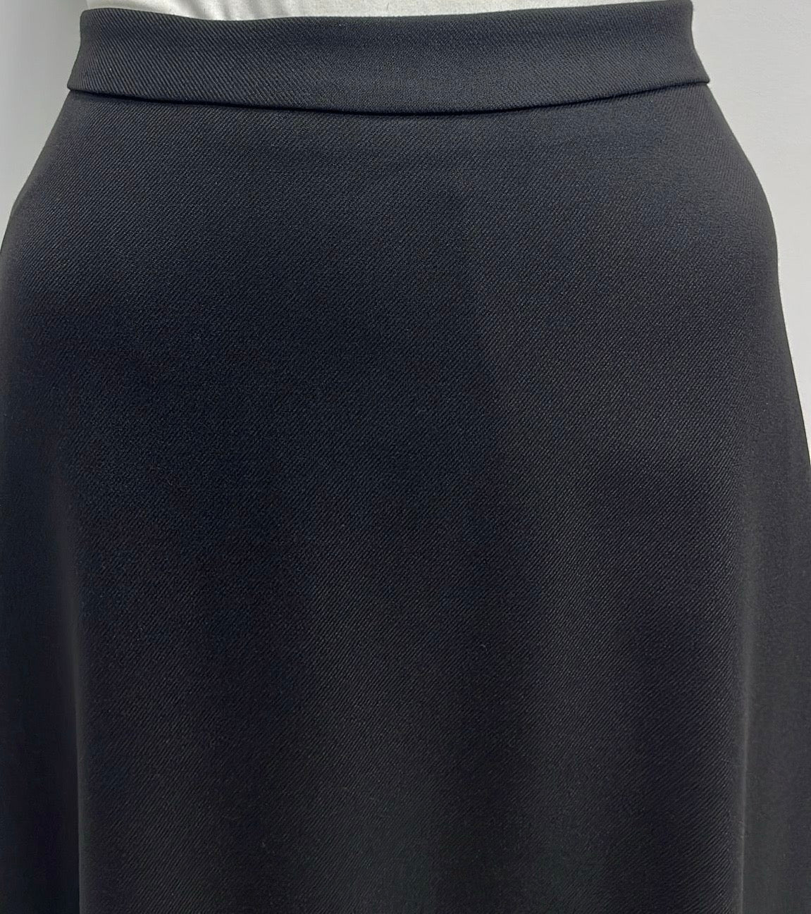 CELINAS WOOLY A-LINE SKIRT-MIDI BLACK