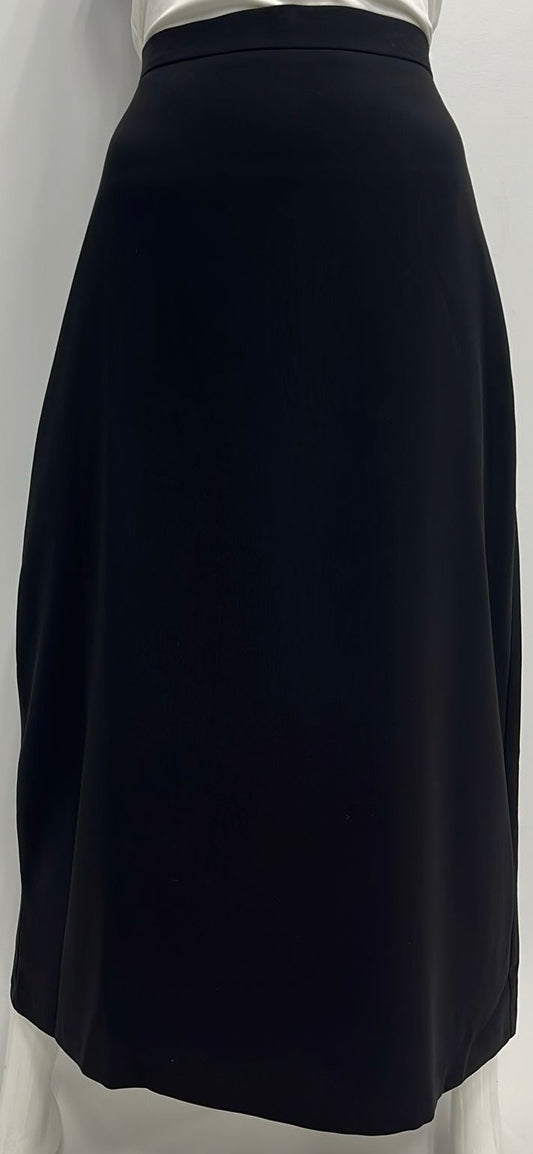 WEAR AND FLAIR DRESSY STRAIGHT A-LINE SKIRT-MIDI BLACK