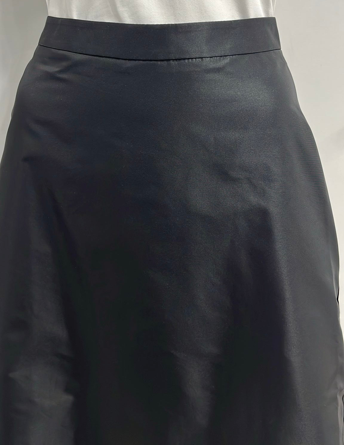 CELINAS TAFETTA  A-LINE SKIRT-MIDI BLACK