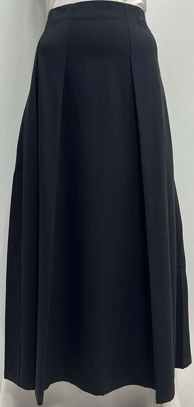HONEYSEED INVERTED PLEATED SKIRT-MIDI BLACK