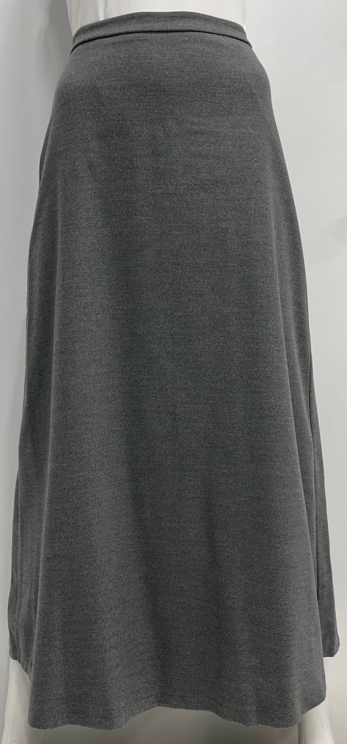 CELINAS WOOLY A-LINE SKIRT-MIDI GREY