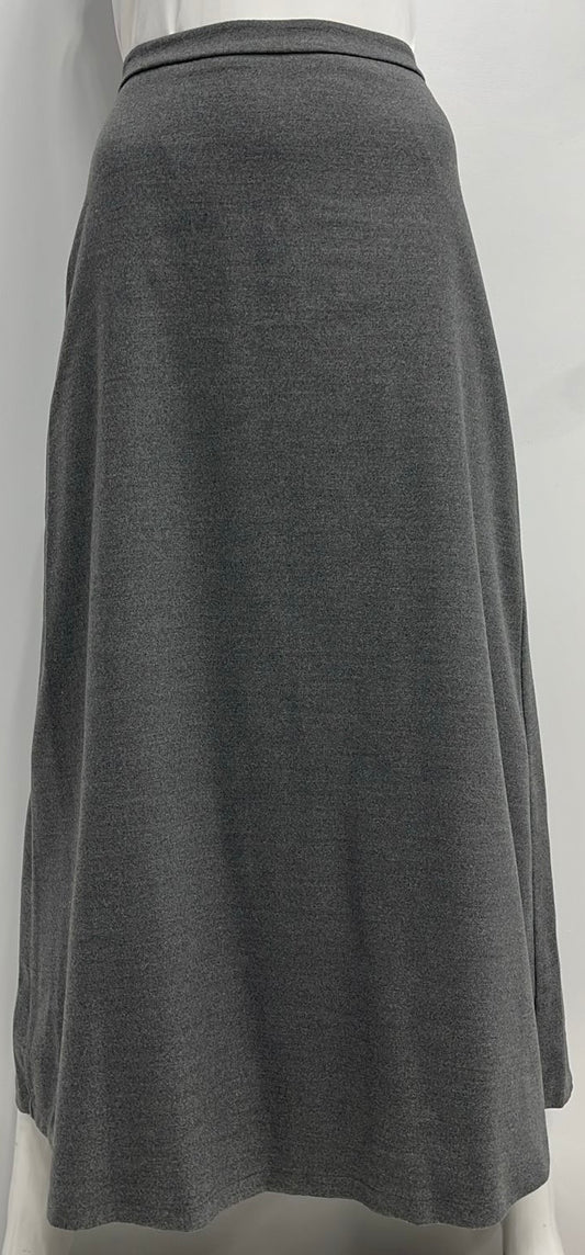 CELINAS WOOLY A-LINE SKIRT-MIDI GREY