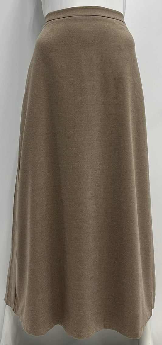 CELINAS WOOLY A-LINE SKIRT-MIDI BEIGE