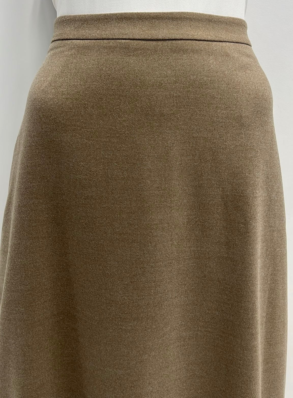 CELINAS WOOLY A-LINE SKIRT-MIDI BEIGE