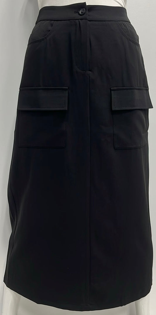 YAL NEW YORK CARGO POCKETS SKIRT-MIDI BLACK