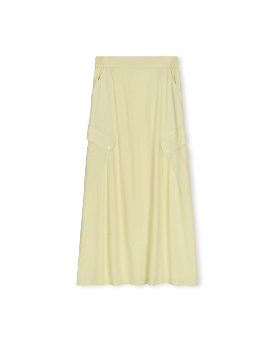 SLATE POCKET DETAILED SKIRT-MIDI MINT GREEN