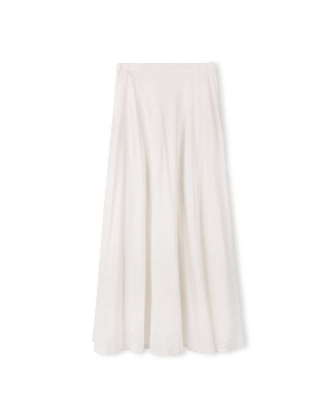 EPIK LINEN FLAIRY SKIRT-MIDI WHITE