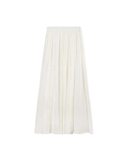 THE MIDDLE FULL PLEATED SKIRT WHITE