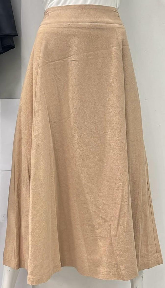CLASS COLLECTION FLARED PANEL SKIRT-MIDI SAND