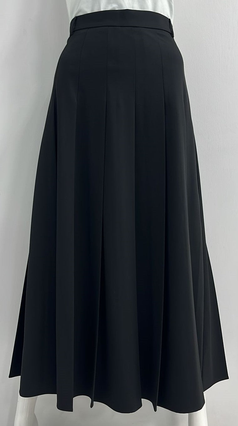 WEAR AND FLAIR SEWING DOWN PLEATED SKIRT -35" BLACK