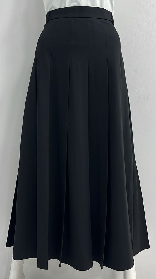 WEAR AND FLAIR SEWING DOWN PLEATED SKIRT -35" BLACK
