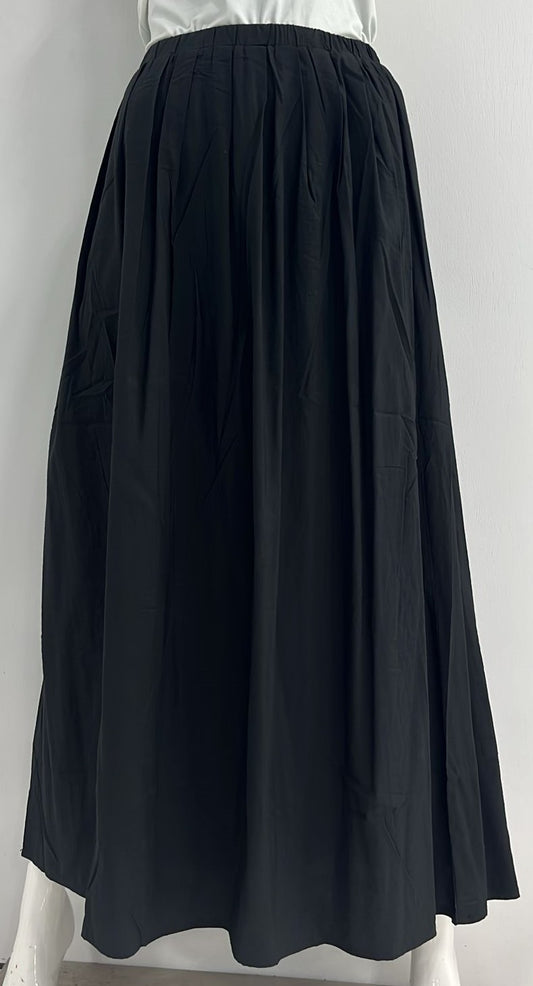 THE MIDDLE FULL PLEATED SKIRT BLACK