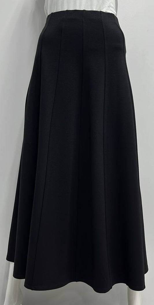 ALINE APPAREL PANELED SKIRT-MIDI BLACK
