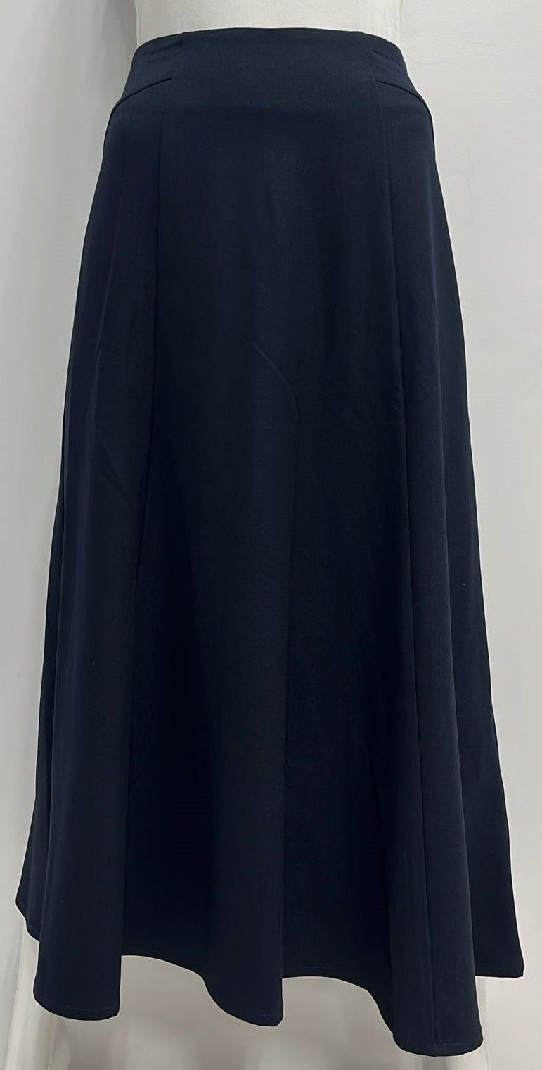 NOX NY PANELED SKIRT W WAIST DETAIL-MIDI NAVY