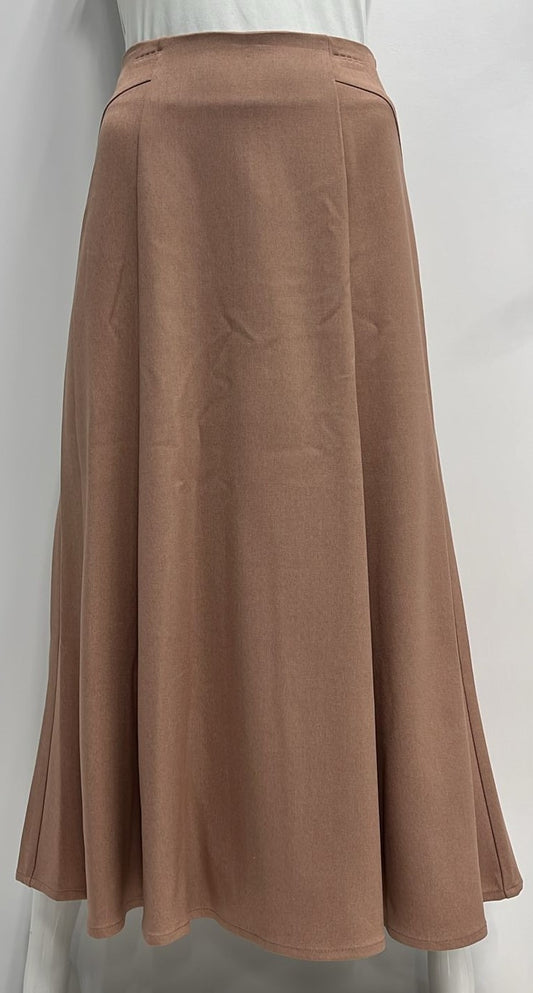 NOX NY PANELED SKIRT W WAIST DETAIL-MIDI PINK