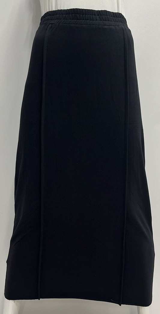 MONN PONTE SKIRT W TUCKING-MID BLACK