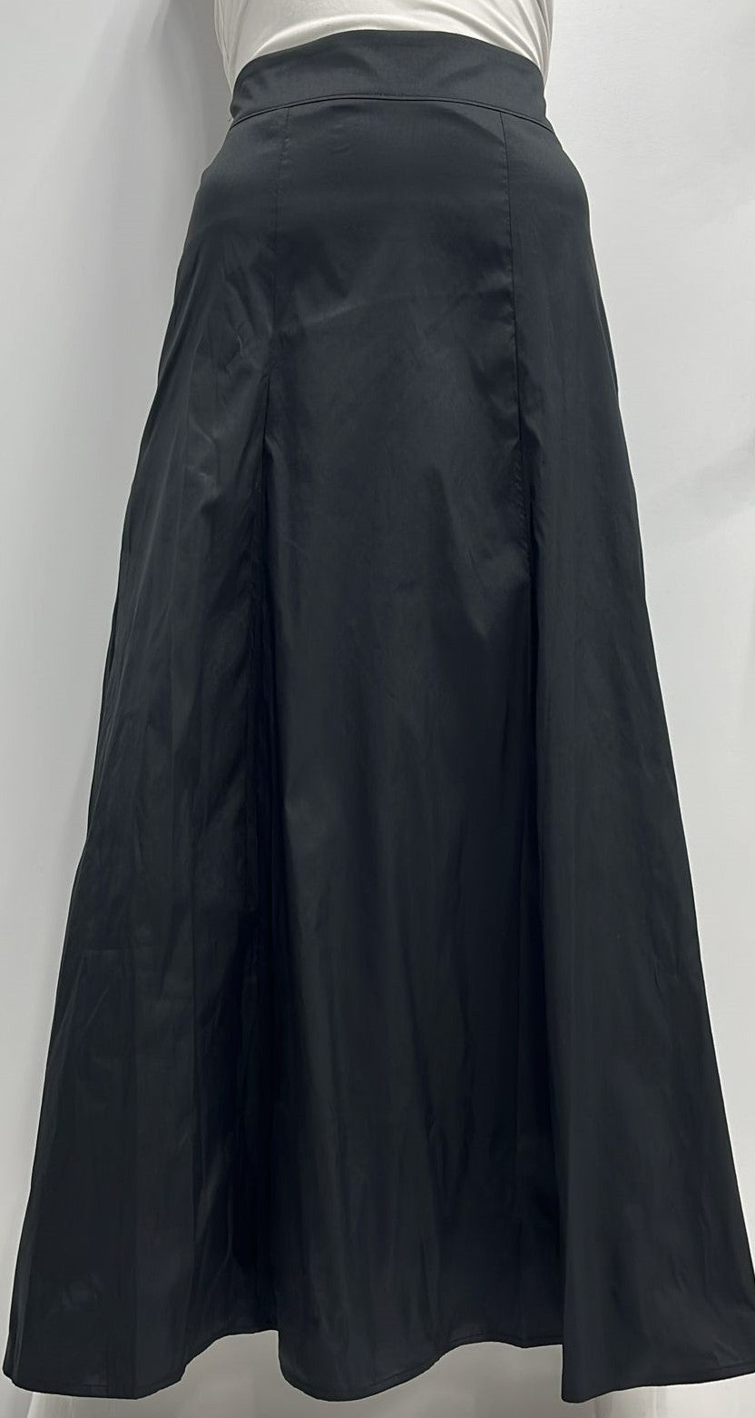 MISS ISSIPPI TAFETTA PANELD SKIRT-MIDI BLACK