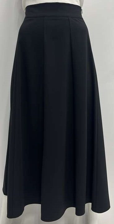 SAMS FASHION STRAIGHTER PANELED SKIRT-MIDI BLACK