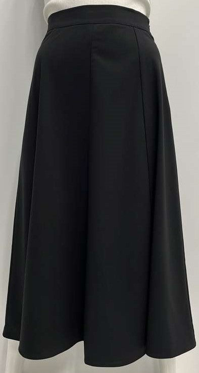 SAMS FASHION PANELED SKIRT-EXTRA LONG BLACK