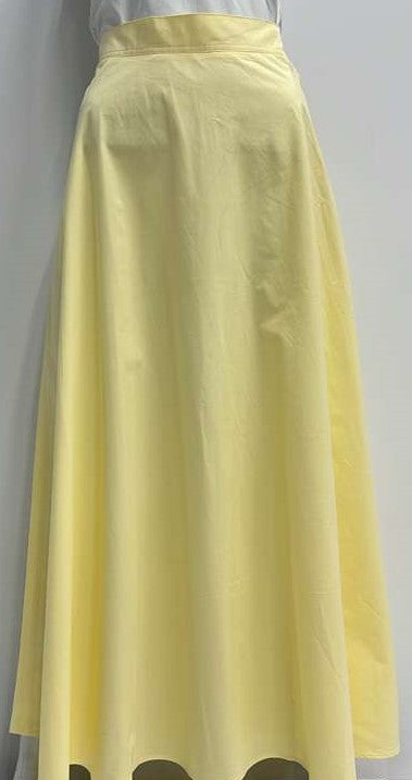 MYSTTE FLAIRY SKIRT W SIDE BUTTON & ZIPPER-MAXI YELLOW