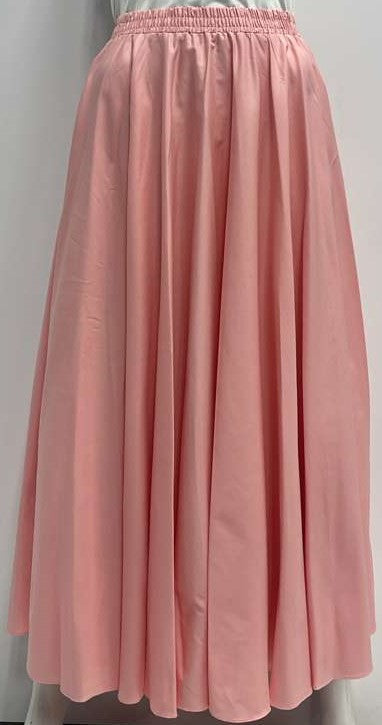 CLASS COLLECTION COTTON CIRCLE SKIRT WITH ELASTIC WAISTBAND-MIDI PINK