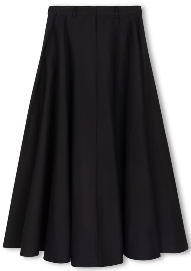 HONEST EDIT CIRCLE SKIRT-MIDI BLACK