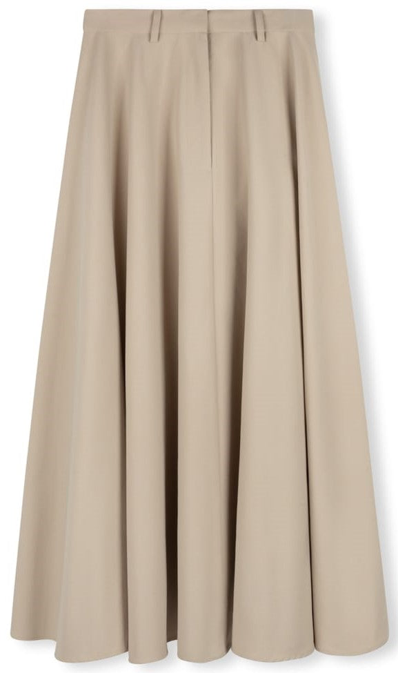 HONEST EDIT CIRCLE SKIRT-MIDI TAN