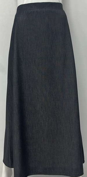 ALINE APPAREL A-LINE ELASTIC SKIRT-MAXI BLACK