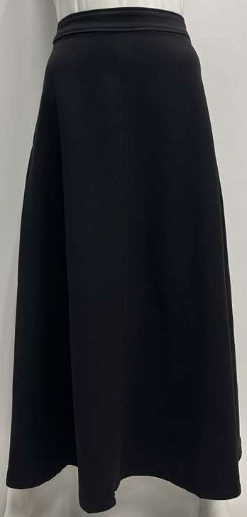 CONCEPT A-LINE SKIRT W CENTER SEAM -MIDI BLACK