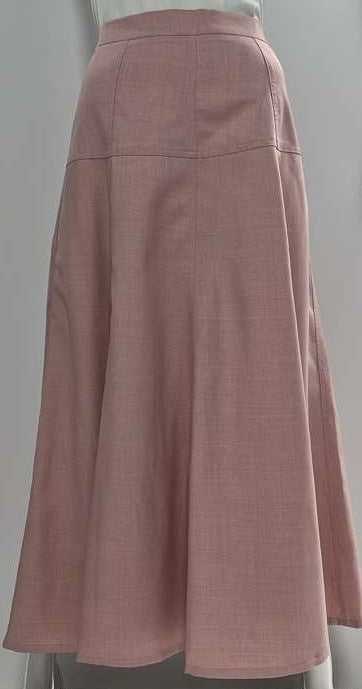 MAPLE CLIFF DRESSY PANELED SKIRT W YOKE-MIDI MAUVE