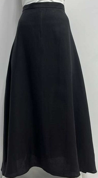 ERMANNA CASUAL DRESSY A-LINE SKIRT-MAXI BLACK