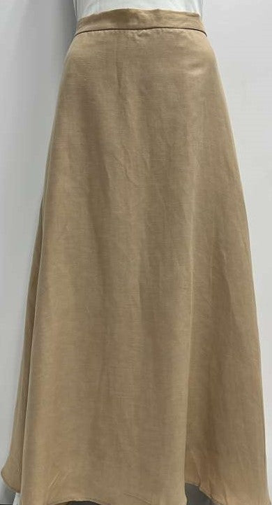 ERMANNA CASUAL DRESSY A-LINE SKIRT-MAXI SAND