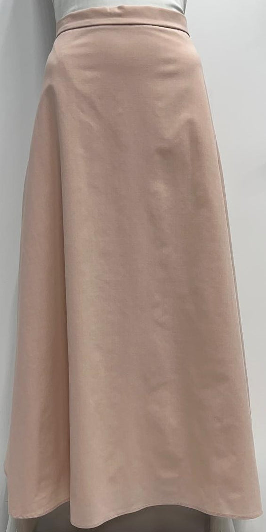 ERMANNA CASUAL DRESSY A-LINE SKIRT-MAXI LIGHT PINK
