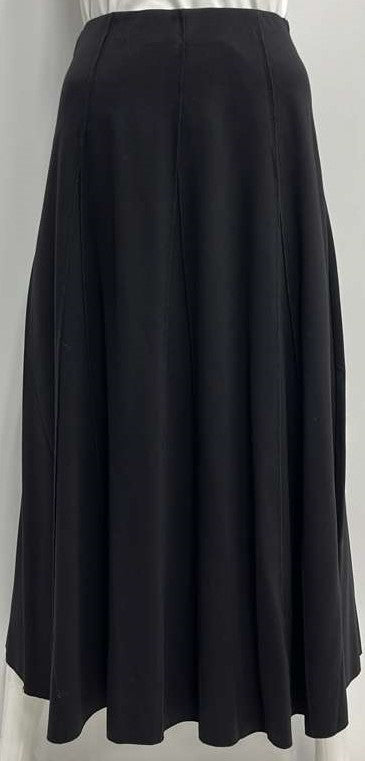 MYSTERY PONTE SKIRT W INSERTS-MIDI BLACK