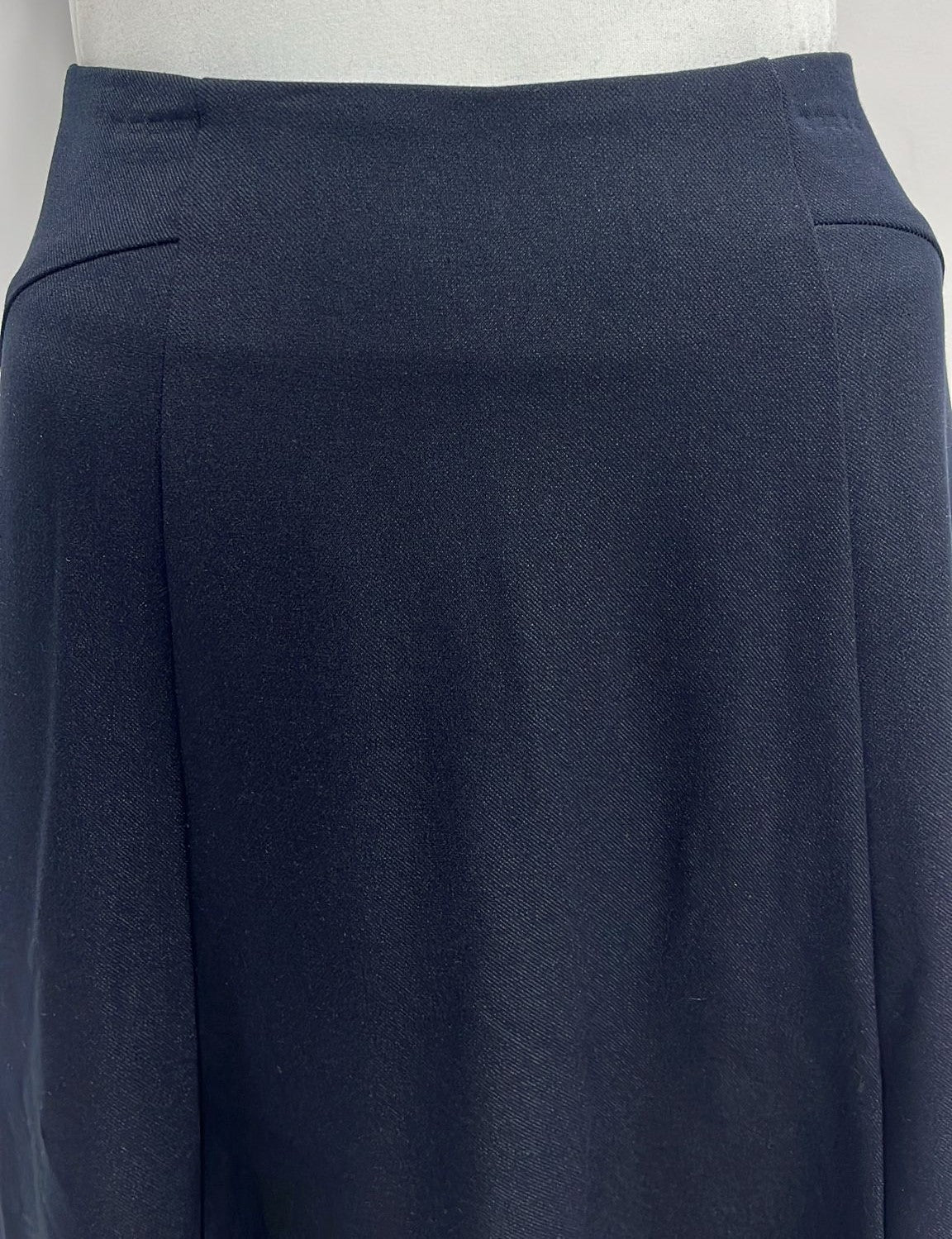 NOX NY PANELED SKIRT W WAIST DETAIL-MIDI NAVY