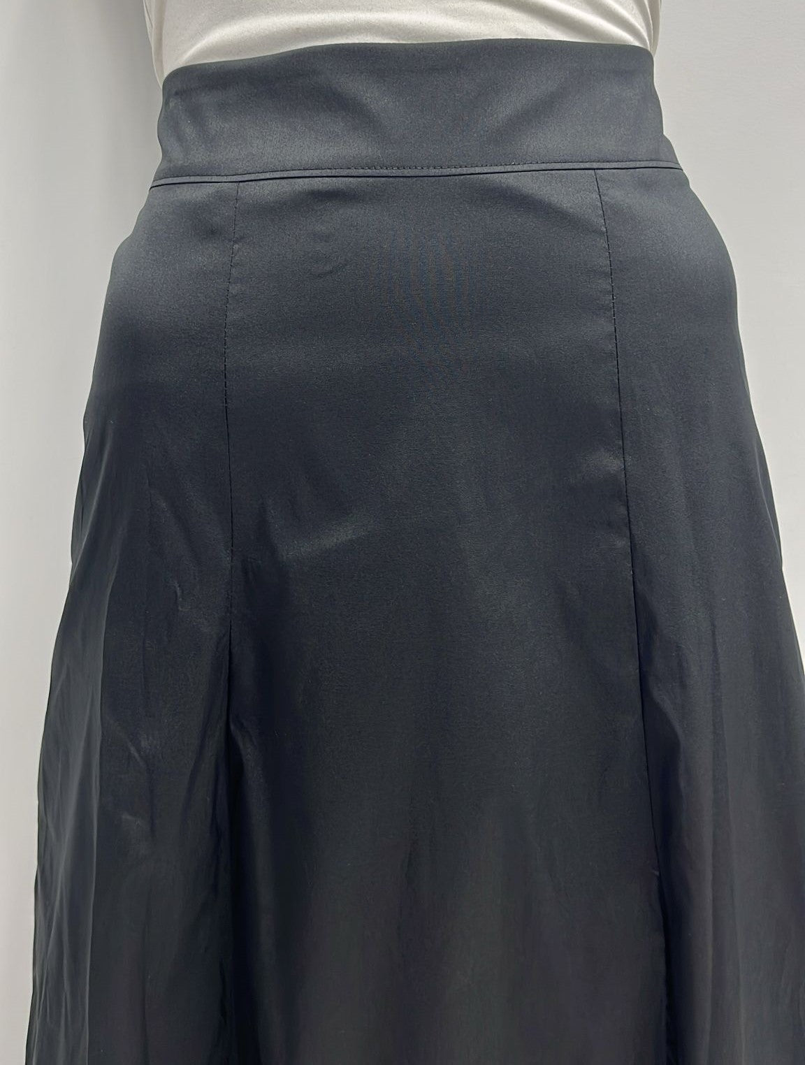 MISS ISSIPPI TAFETTA PANELD SKIRT-MIDI BLACK