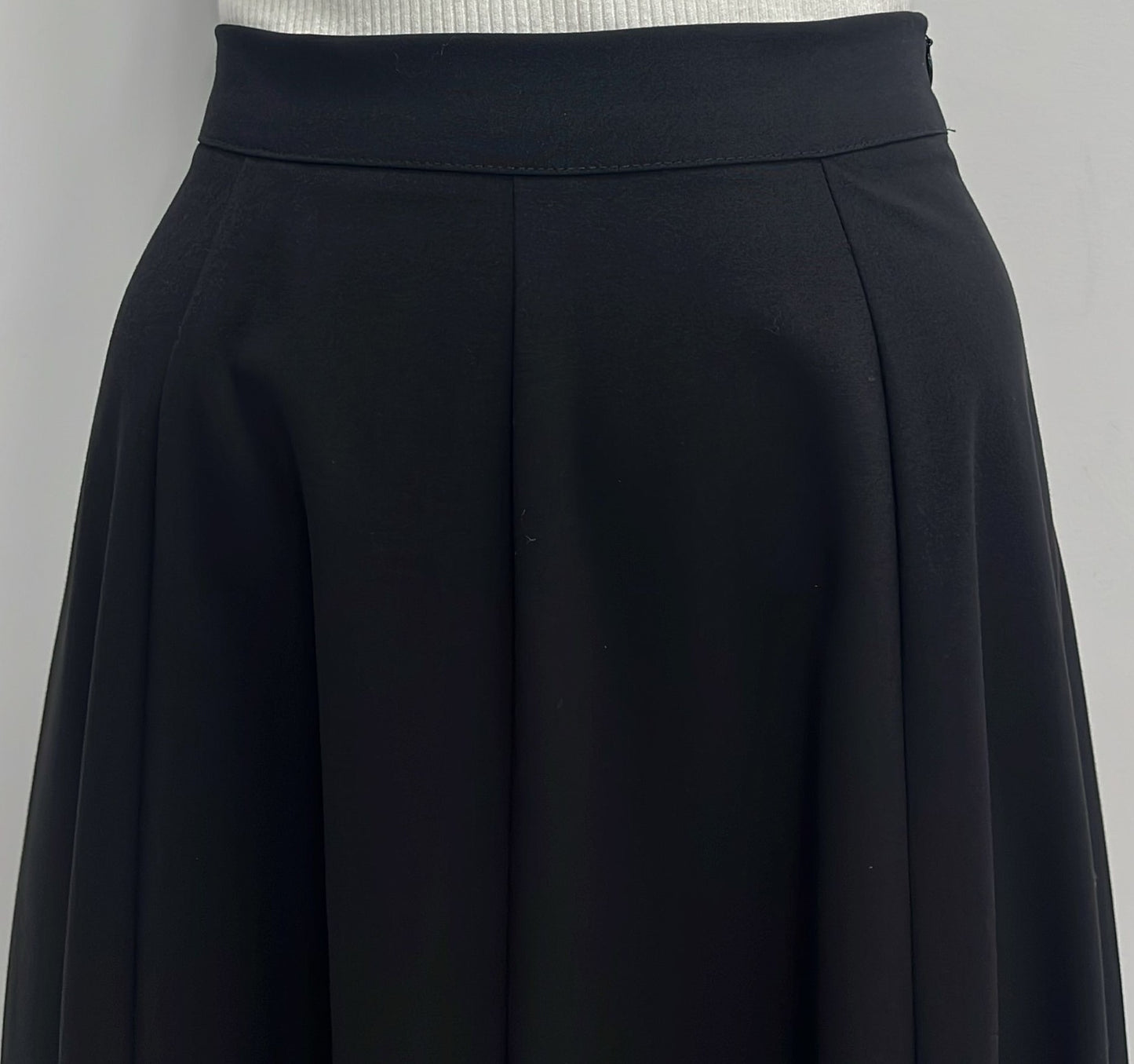 SAMS FASHION PANELED SKIRT-MIDI BLACK